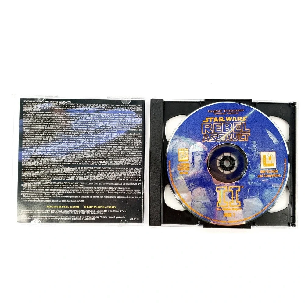 Star Wars: Episode I Racer & Rebel Assault II: Hidden Empire PC Mint Discs